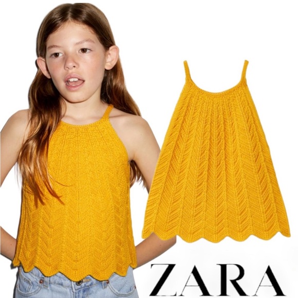 ZARA Kids | Yellow | CROCHET TANK TOP - Picture 1 of 3